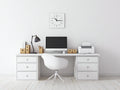 Bureau - Bois - 160x60x76 cm - Blanc - Style moderne