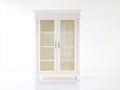 Vitrine - Bois - Verre - 112 x 45 x 188 cm - Blanc - Style classique