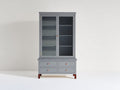Vitrine - Bois-Verre - 104 x 45 x 193 cm - Gris - Style classique