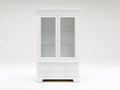 Vitrine - Bois - Verre - 108 x 45 x 198 cm - Blanc - Style classique