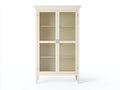 Vitrine - Bois - Verre - 92 x 40 x 194 cm - Blanc cassé - Style classique