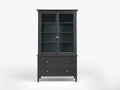 Vitrine - Bois-Verre - 98 x 43 x 191 cm - Noir - Style classique