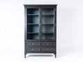 Vitrine - Bois-Verre - 103 x 45 x 196 cm - Noir - Style classique