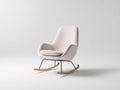 Fauteuil à bascule - Tissu bouclé - 75x90x99 cm - Crème - Style moderne minimaliste