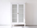 Vitrine - Bois - Verre - 118 x 47 x 205 cm - Blanc - Style classique